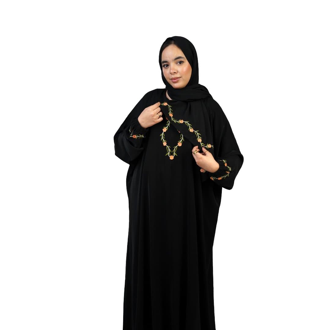 Abaya Brodée Noire