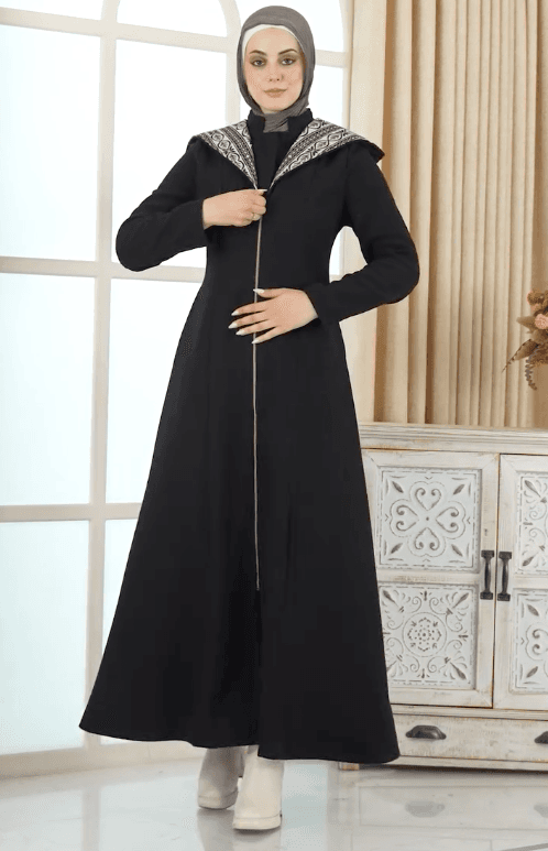 KISAA Manteau Capuche Noir